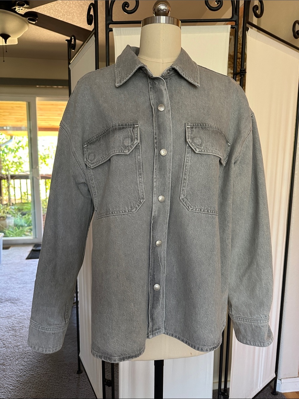 AGOLDE Gwen Slice Shirt Size Medium